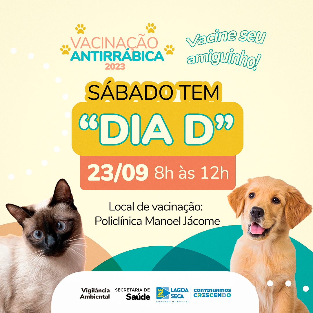 Vacinação Antirrábica continua no próximo sábado (01) - PREFEITURA  MUNICIPAL DE VIANA - ES